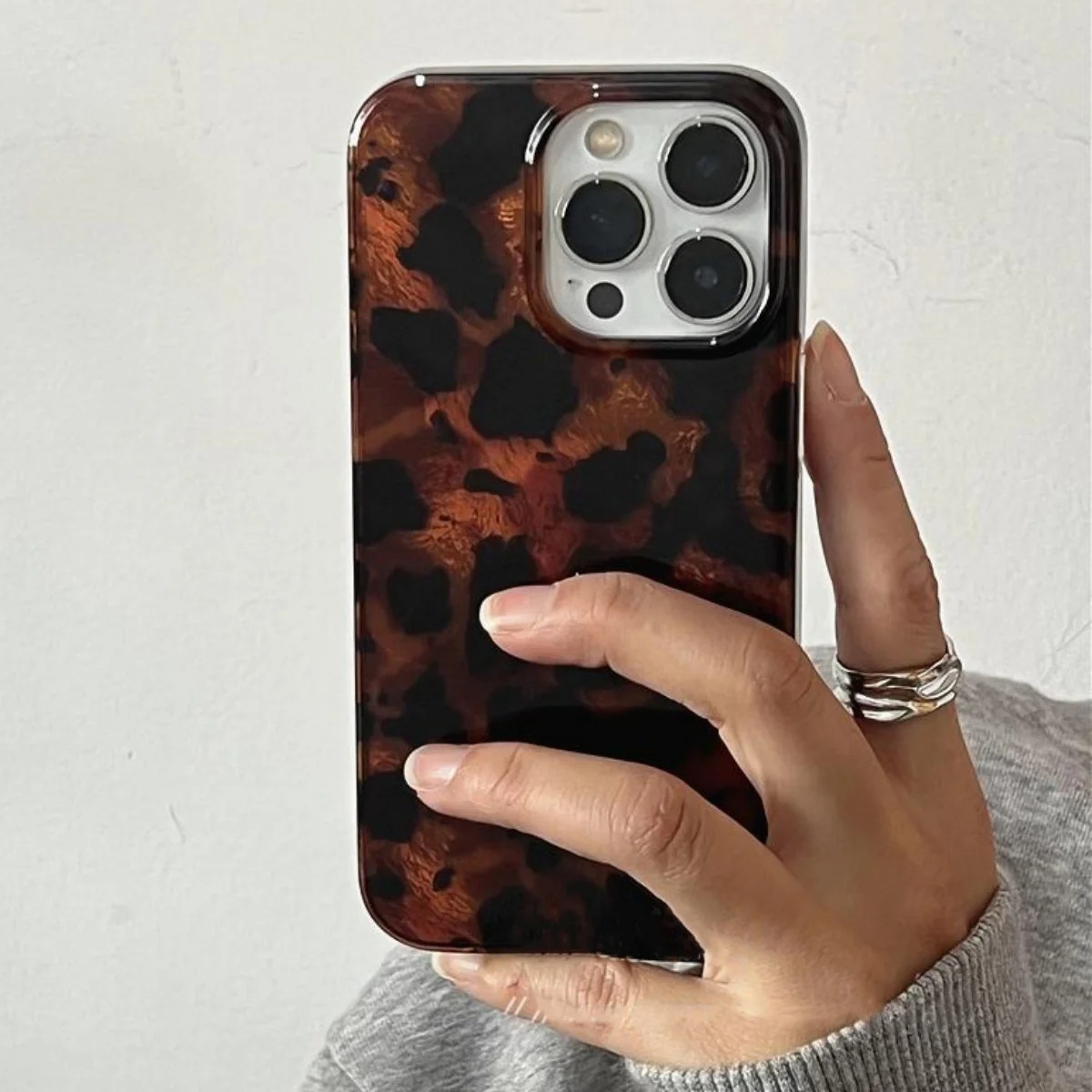 Phone Cases Protective - Retro Amber Texture Laser Phone Case