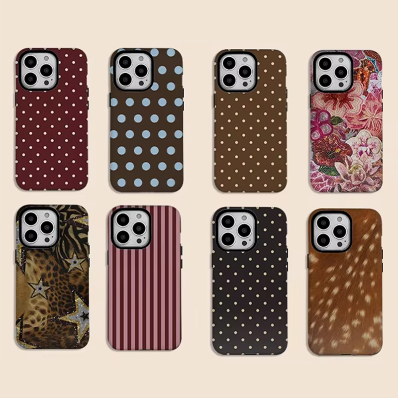 Phone Cases Polka Dot - Stylish Polka Dots Stripes Retro Pattern