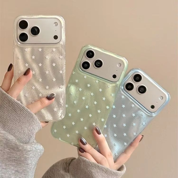 Phone Cases Green - Korean Ins Green Background pentagram Shining