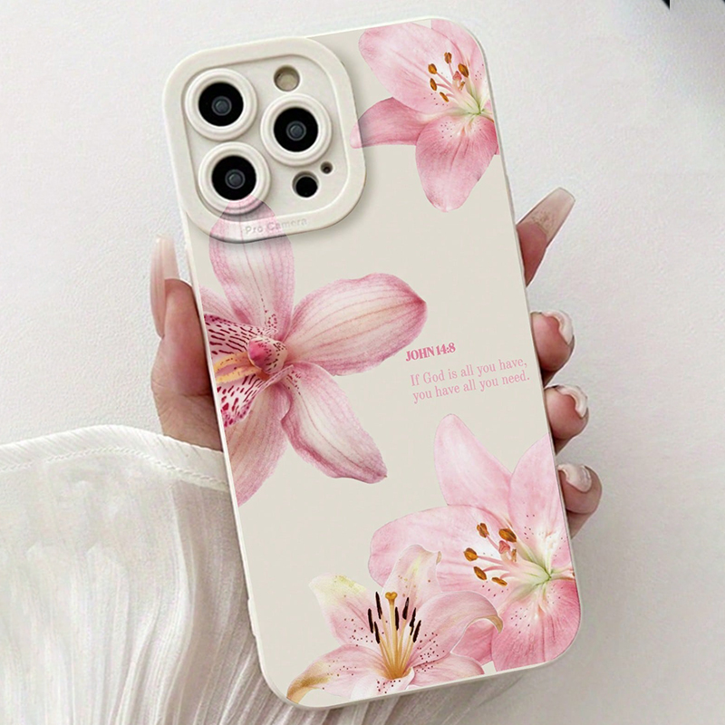 Blue Floral Painted Silicone I - Phone Cases Protective recension och pris