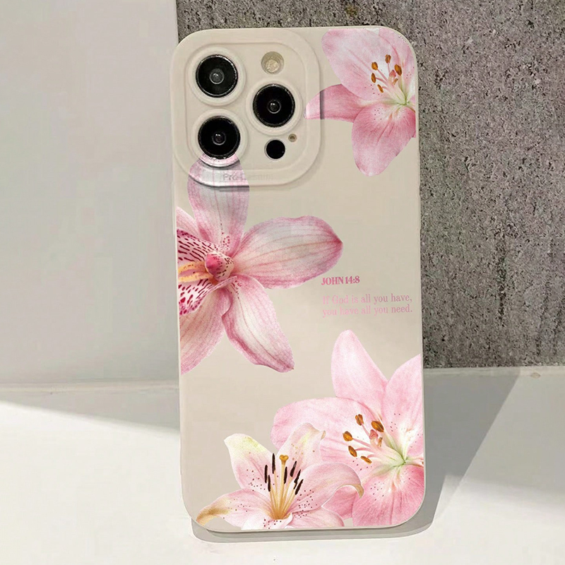 Blue Floral Painted Silicone I - Phone Cases Protective recension och pris