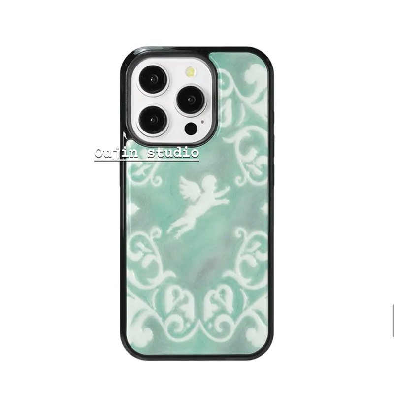 Mint Green Baroque Pattern Ang - Phone Cases Green recension och pris
