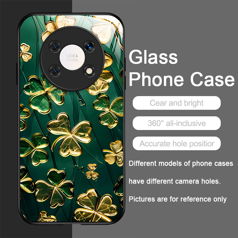 Luxurious Green Four-leaf Clov - Phone Cases Green recension och pris