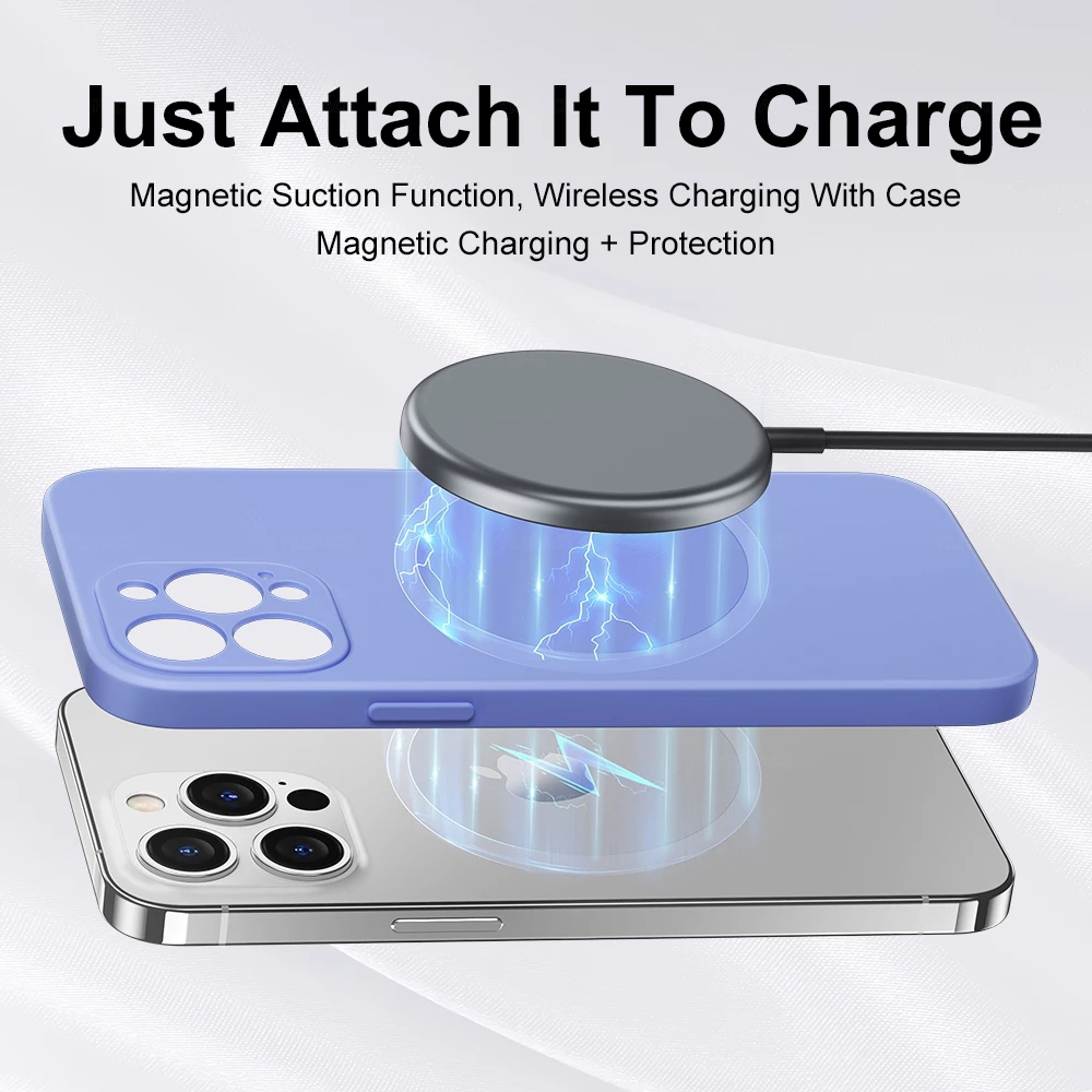 Magnetic Liquid Silicone Case  - Phone Cases That Charge Your Phone recension och pris