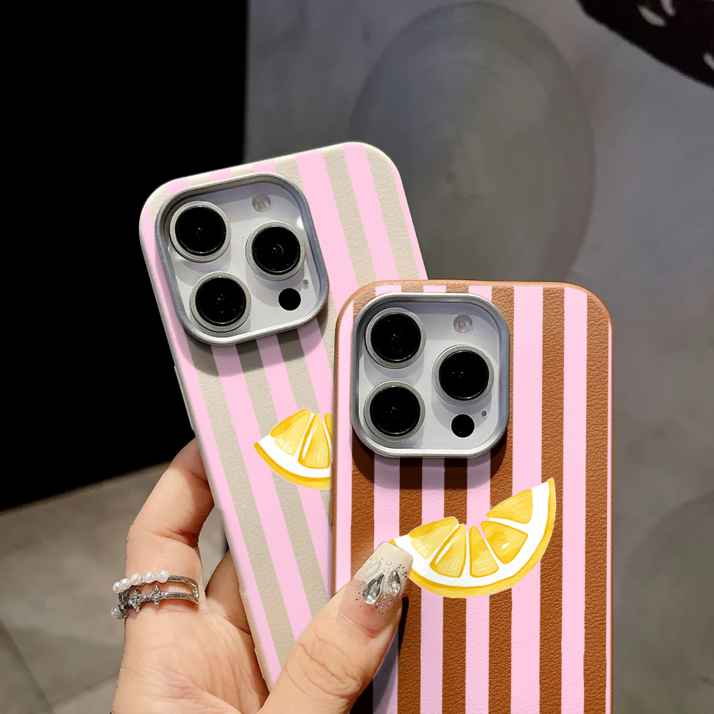 Lemon Pink Stripes Phone Case  - Phone Cases Xiaomi 14T recension och pris