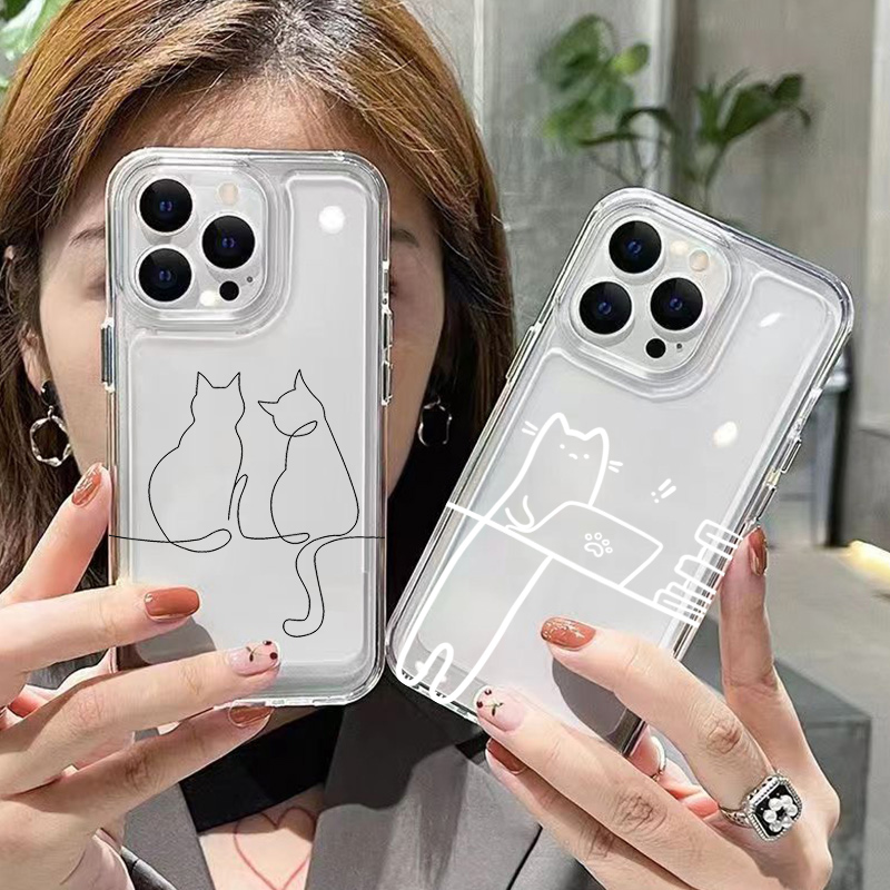Cute Line Cat Anti-drop Phone  - Phone Cases Xiaomi 14T recension och pris