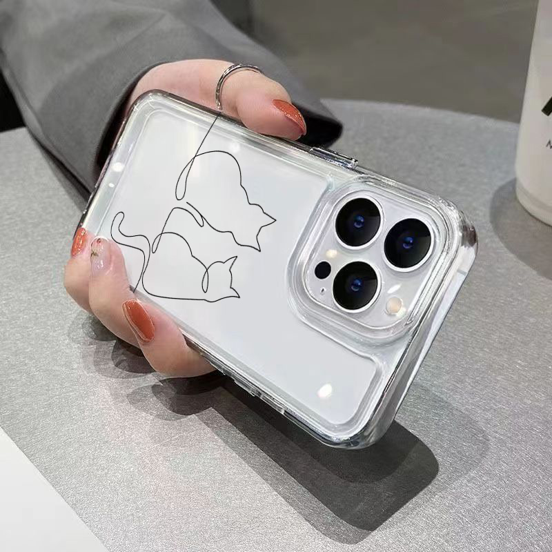 Cute Line Cat Anti-drop Phone  - Phone Cases Xiaomi 14T recension och pris
