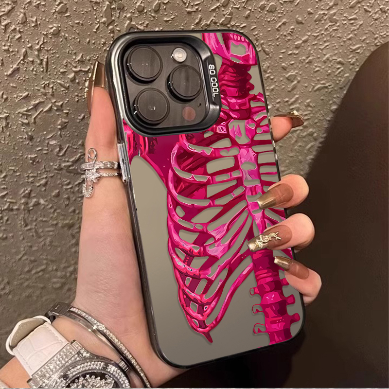 Luxury Pink Green Skull Phone  - Phone Cases Green recension och pris