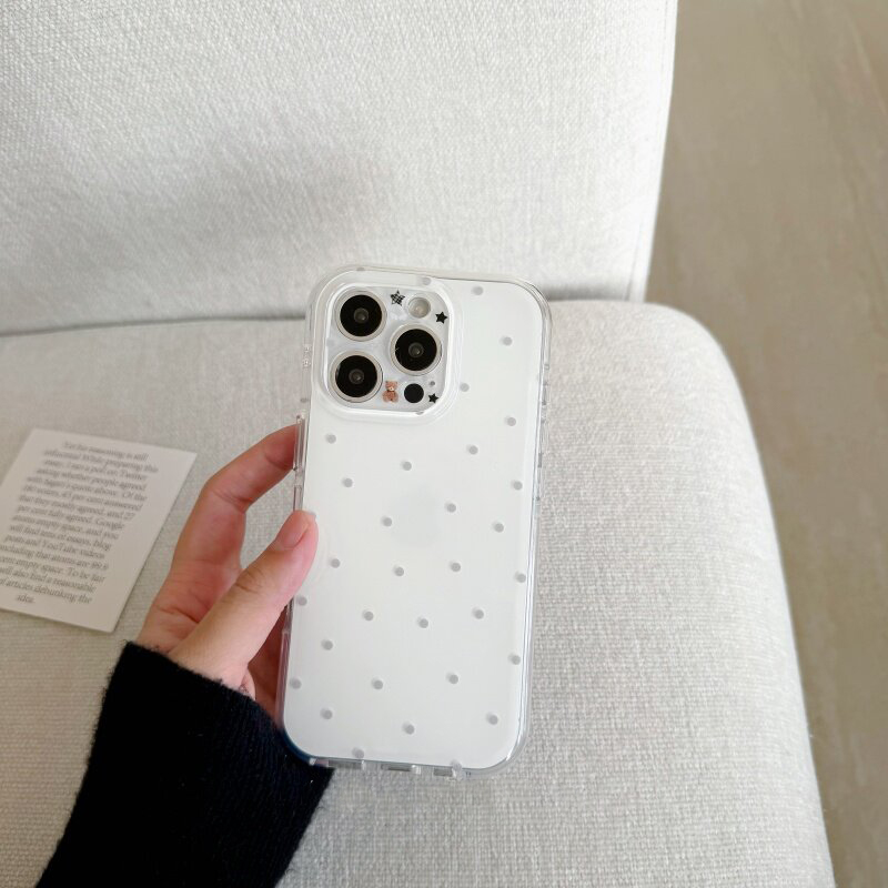 Korean White & Purple Polka Do - Phone Cases Polka Dot recension och pris