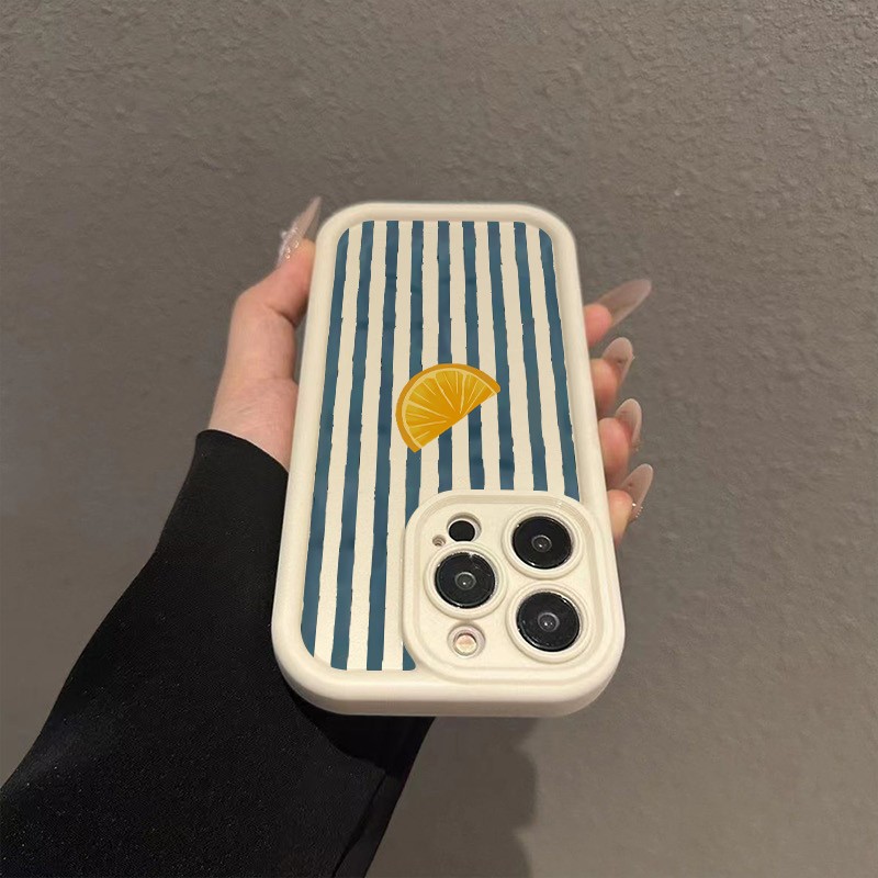 Striped Lemon Slice Pattern Ph - Phone Cases Protective recension och pris