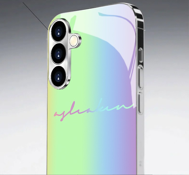 Green and purple gradient elec - Phone Cases Green recension och pris
