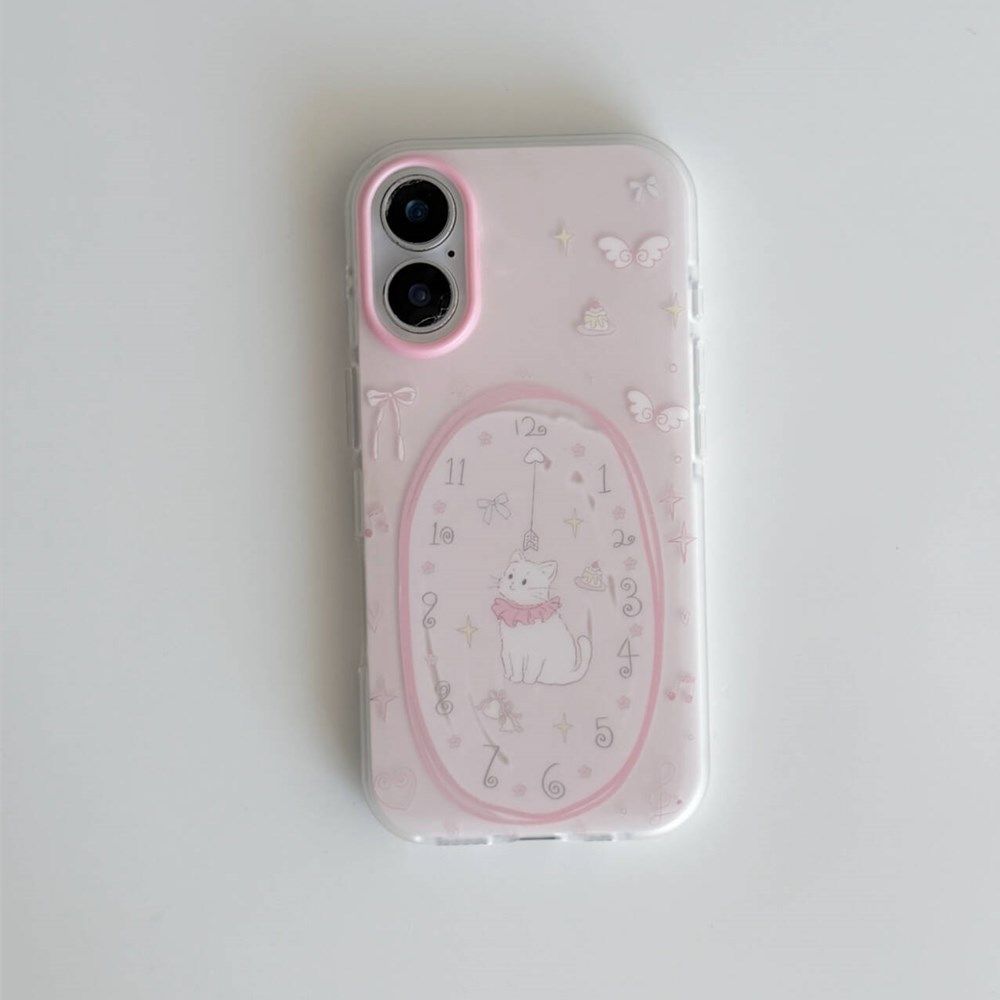 Lovely Cartoon Pink Kitten Pol - Phone Cases Polka Dot recension och pris
