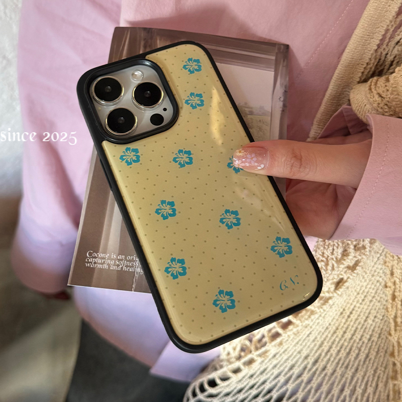 Korean Ins Blue Flowers Polka  - Phone Cases Polka Dot recension och pris