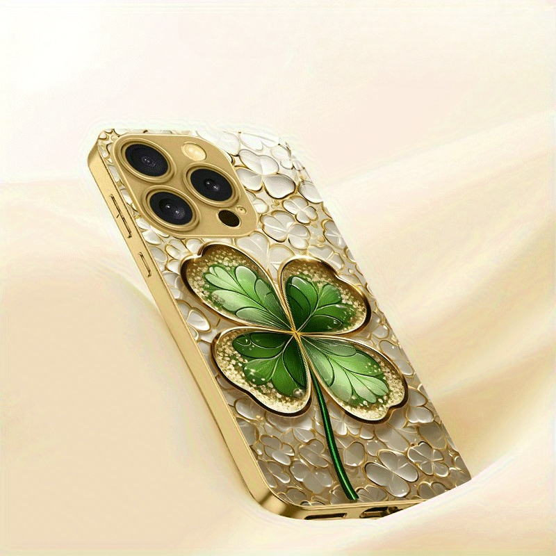 Golden and Green Color-Block F - Phone Cases Green recension och pris