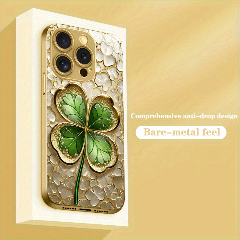 Golden and Green Color-Block F - Phone Cases Green recension och pris