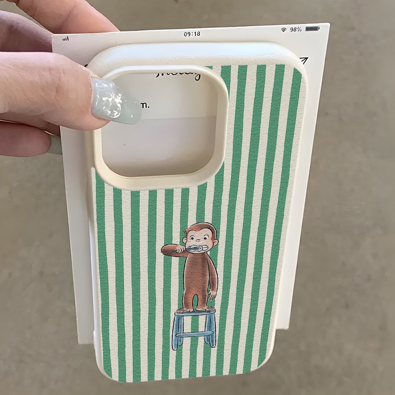 Green Striped Toothbrush Monke - Phone Cases Green recension och pris