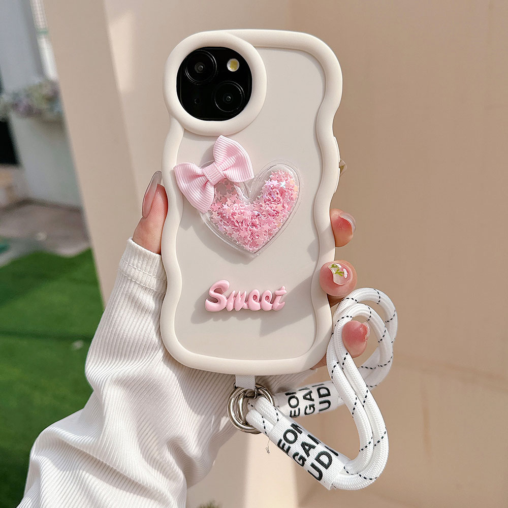 Love Heart Bow Wavy Soft Phone - Phone Cases Nyc recension och pris
