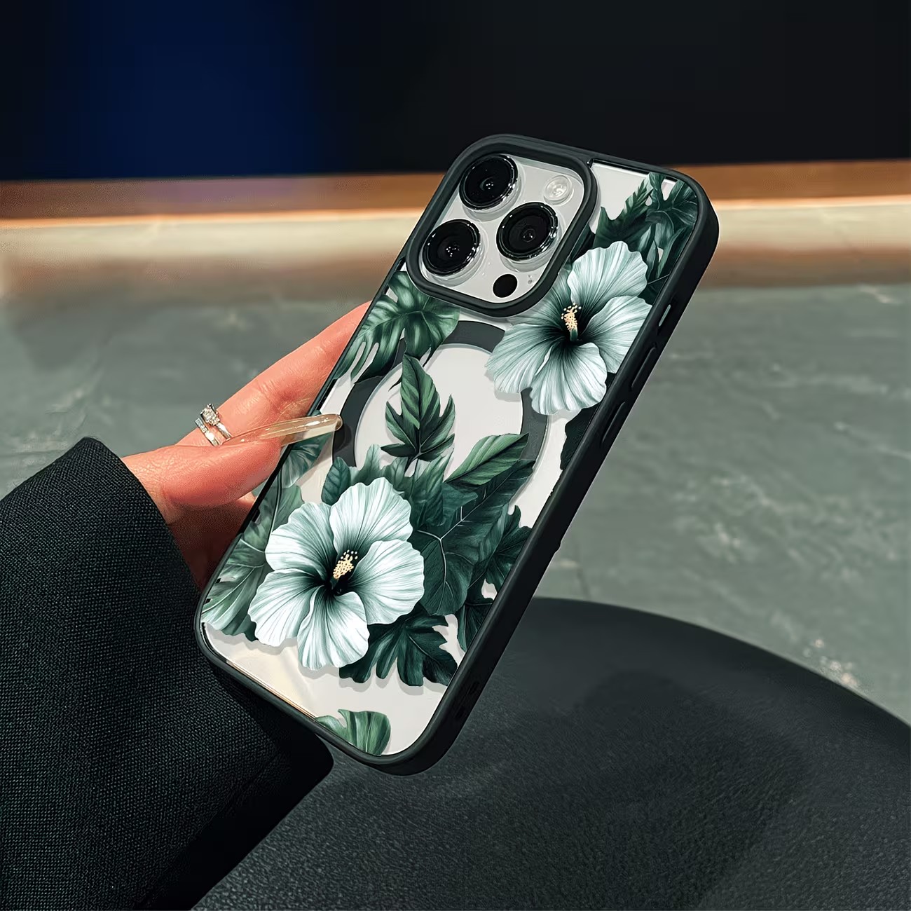 Green Floral Print Phone Case  - Phone Cases Protective recension och pris