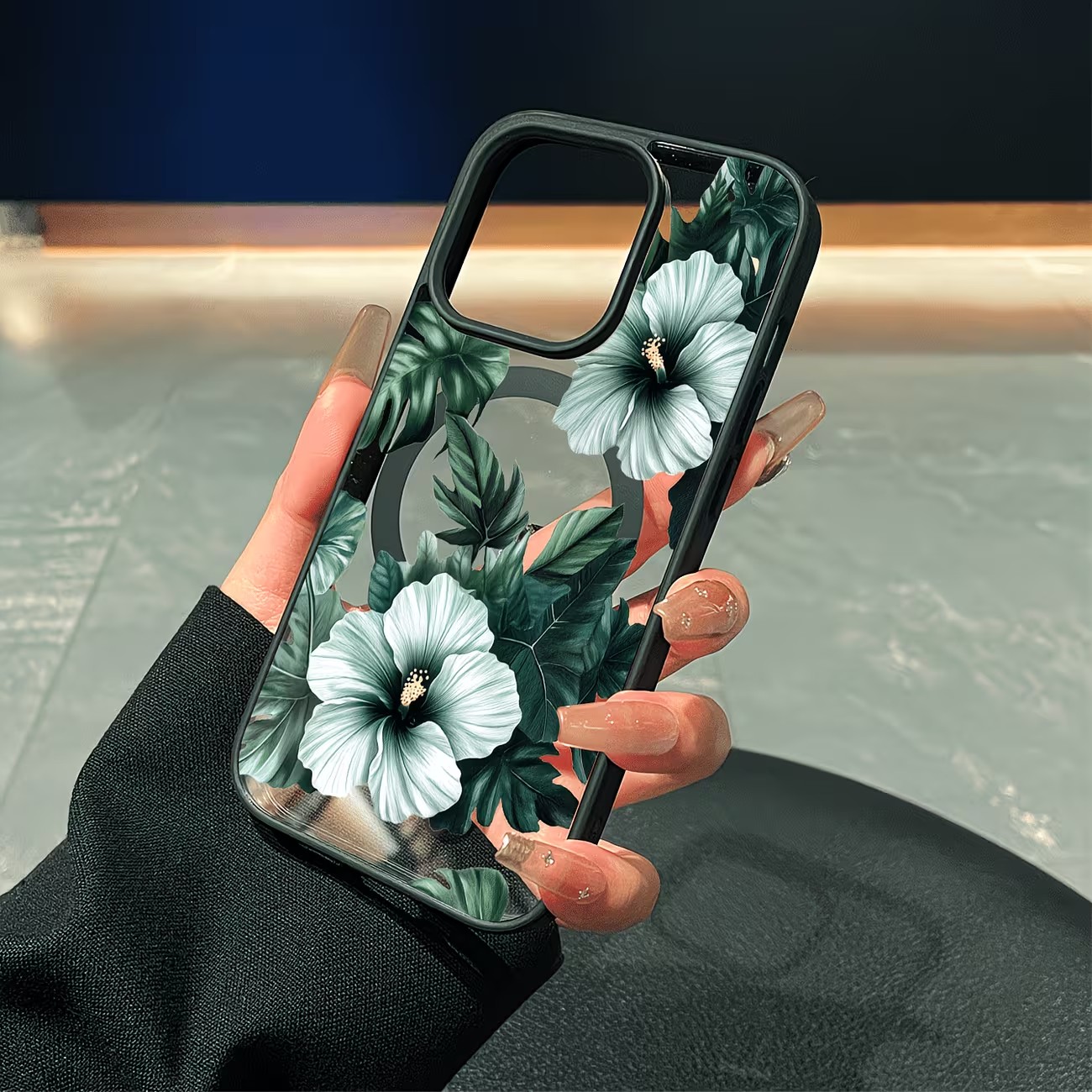 Green Floral Print Phone Case  - Phone Cases Protective recension och pris