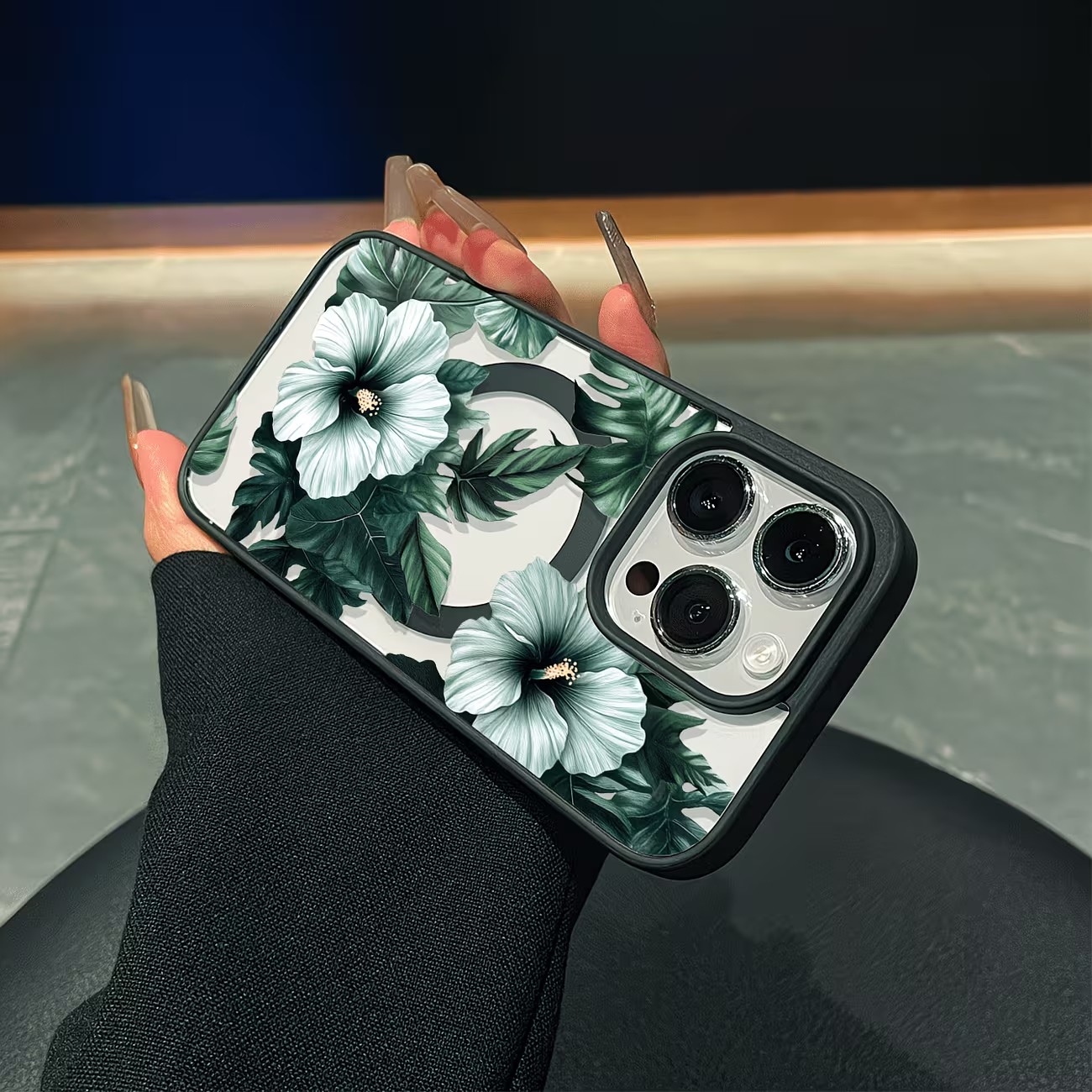 Green Floral Print Phone Case  - Phone Cases Protective recension och pris