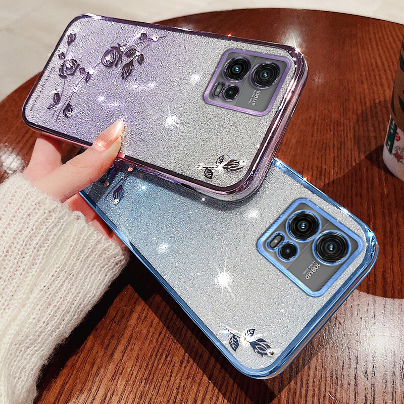Plating Floral Case for Motoro - Phone Cases Moto G 2025 recension och pris