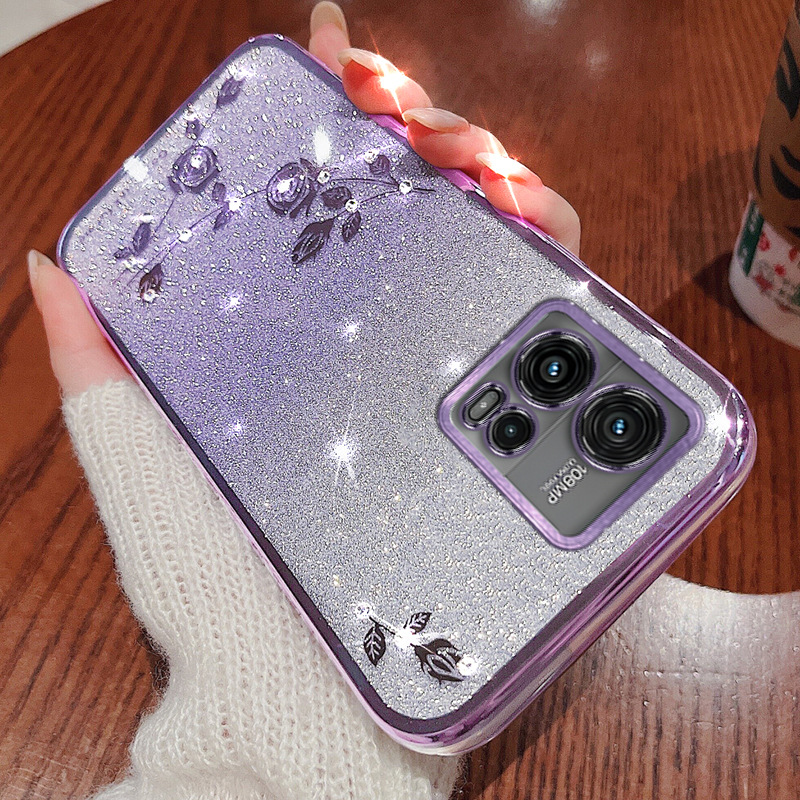 Plating Floral Case for Motoro - Phone Cases Moto G 2025 recension och pris