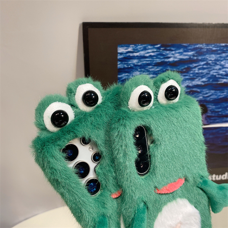 Plush Frog Phone Case, Cute Gr - Phone Cases For Samsung S22 recension och pris