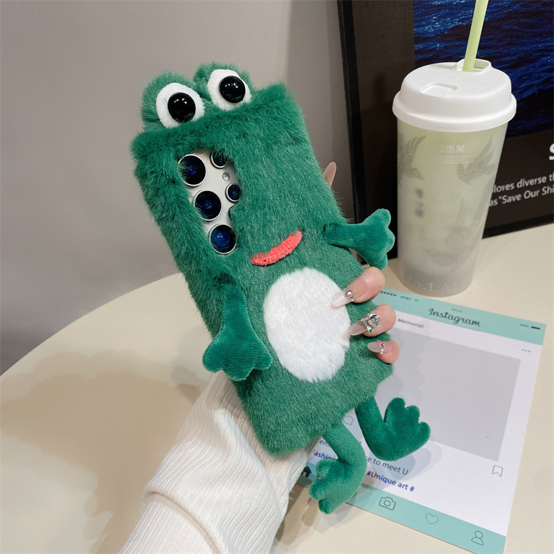 Plush Frog Phone Case, Cute Gr - Phone Cases For Samsung S22 recension och pris